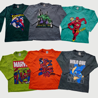 Kit Camisetas Infantil Sortidos Desenho Manga Longa Menino Inverno Outono 2 à 8 Anos em Oferta na Shopee