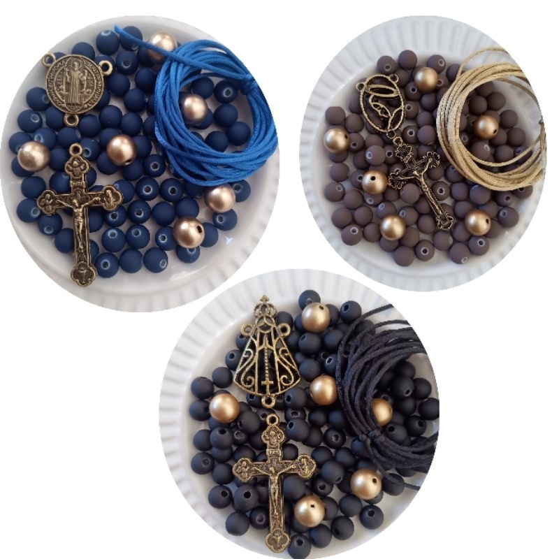 3 kits de terços Emborrachados em Oferta na Shopee