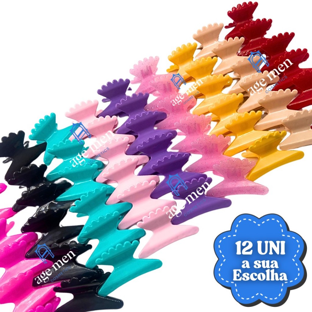 12 ou 24 UNI. Piranhas Prendedor de Cabelo Salão Profissional Separador Cabeleireiro em Oferta na Shopee