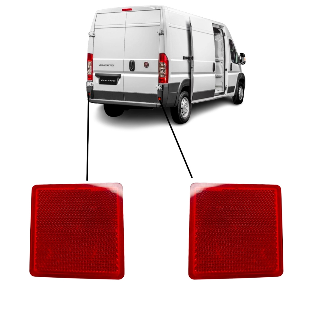 Refletor Parachoque Traseiro Ducato 1994 A 2016 em Oferta na Shopee