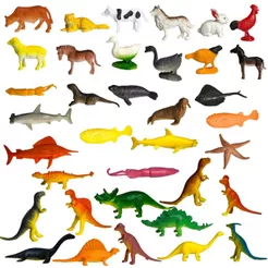 Brinquedos Miniaturas Dinossauro Animais Marinhos Fazenda Faz de Conta Bonecos Crianças