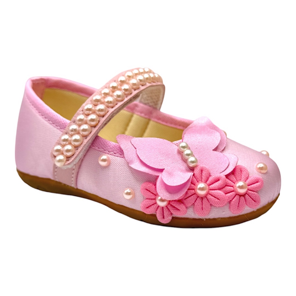 Sapatilha Infantil Jardim Encantado Borboletas Flores Rosa Bebê em Oferta na Shopee