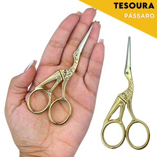Tesoura Alfaiate Pássaro Profissional Aço Inox Costura Bordado Arremate Artesanato Patchwork em Oferta na Shopee