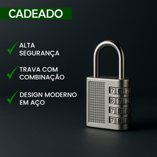 Cadeado Combinação Quatro Dígitos Liga Zinco Sem Chave Viagem Escola Academia em Oferta na Shopee
