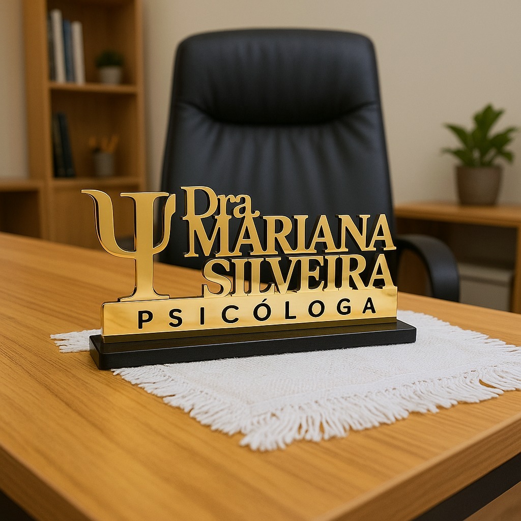 Letreiro de Mesa Acrílico - Profissão Personalizado