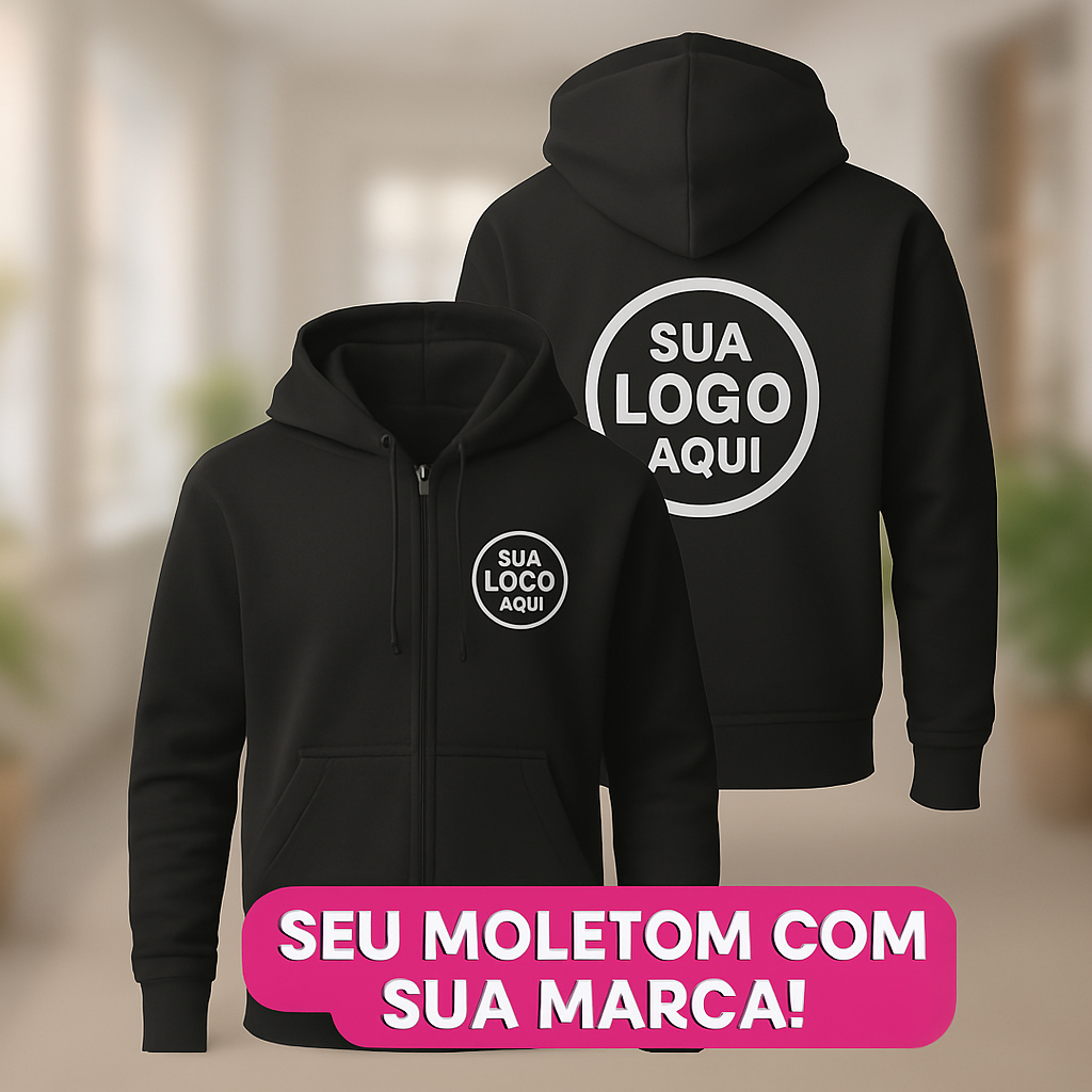 BLUSA MOLETOM C/ZIPER PERSONALIZADO MASCULINO E FEMNINO C/BOLSO SUPER CONFORTÁVEL ULTRA QUALIDADE em Oferta na Shopee