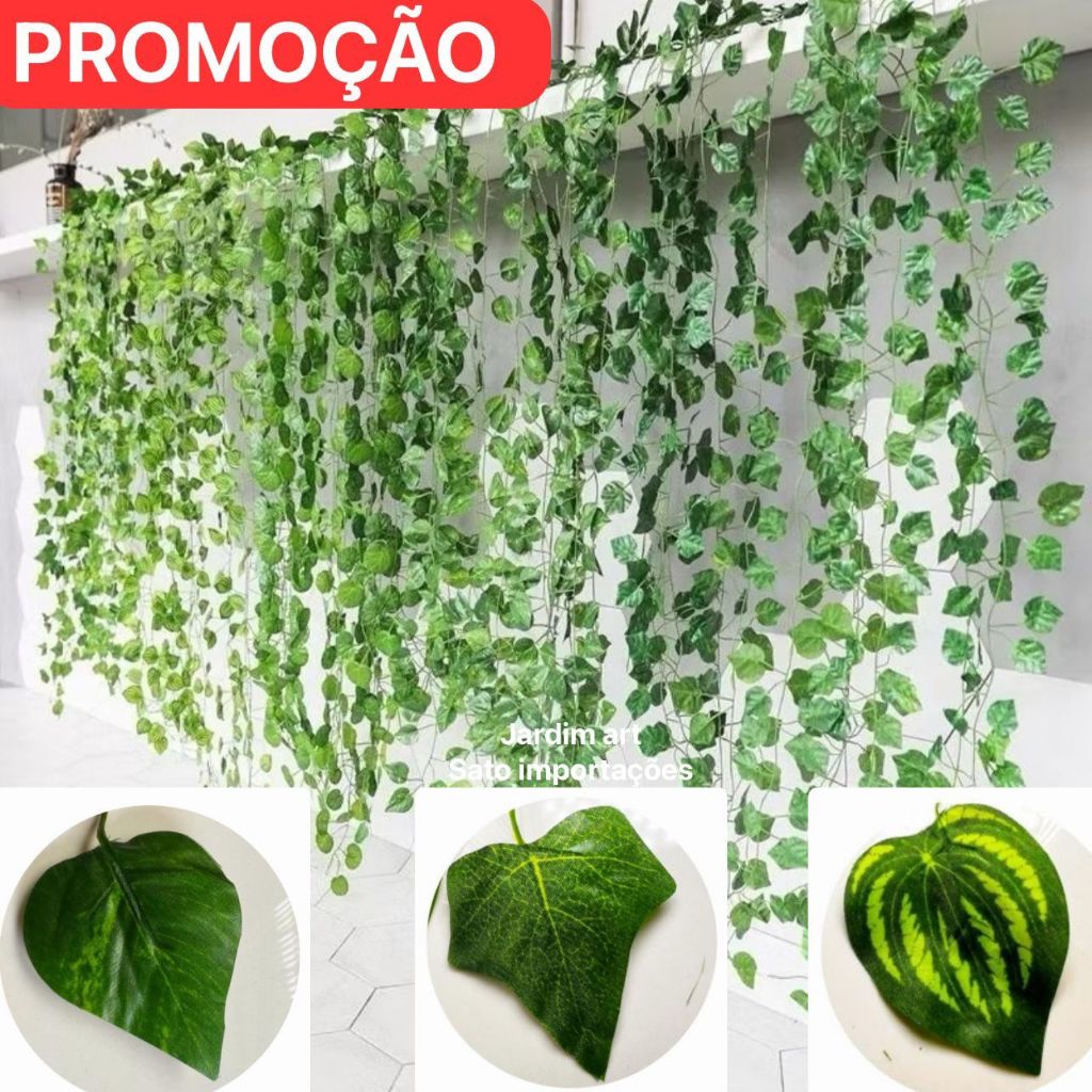 Corrente De folhagem Planta Artificial Pendente 2M muito Linda