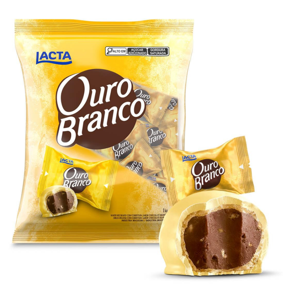 Pacote Chocolate Ouro Branco Pacote 1Kg - Unidade OU  Kit C/3.