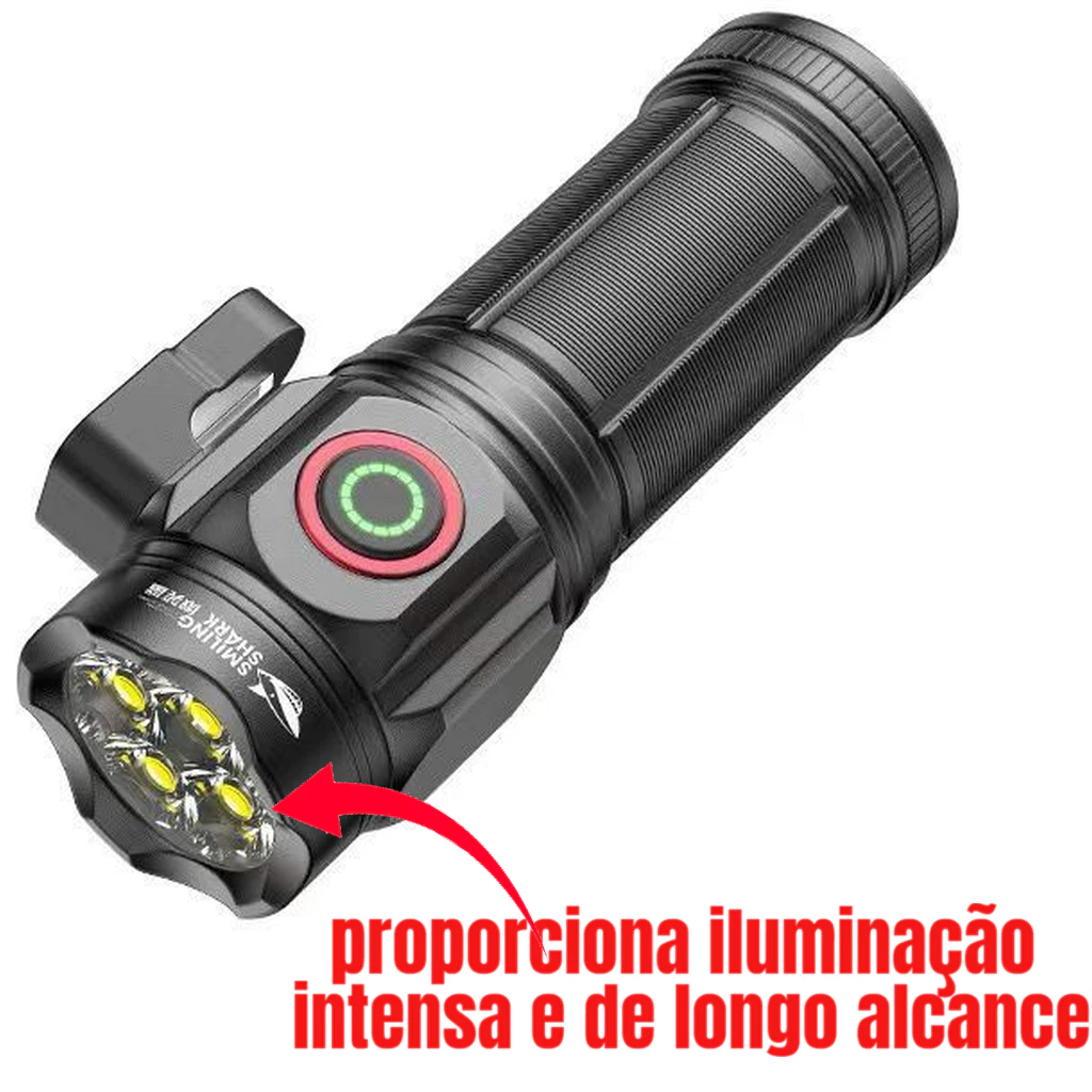 Lanterna Tática Manual Potente Recarregável Com Imã em Oferta na Shopee