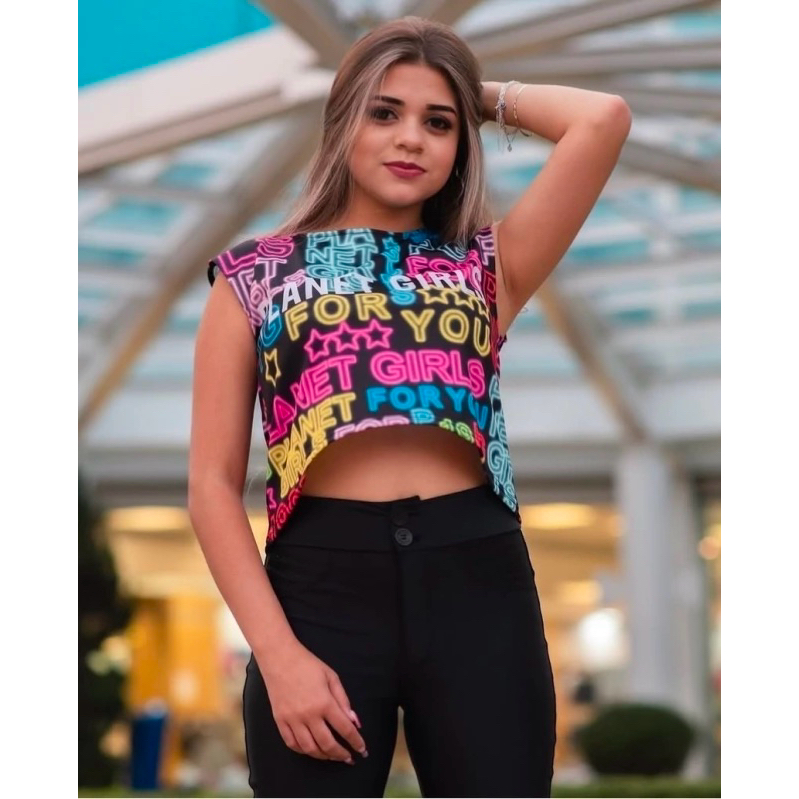 REGATA FEMININA CROPPED COLORS PLANET GIRLS