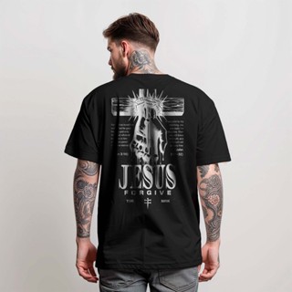 Camisa Masculina Jesus Forgive Camiseta Manfinity 100% Algodão  T-Shirt Street Wear em Oferta na Shopee