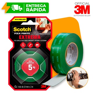 Fita Dupla Face 3M Original Extrema Fixa Forte 24mm X 2m Para Parede Fixa Quadro Espelho 5kg Scoth em Oferta na Shopee