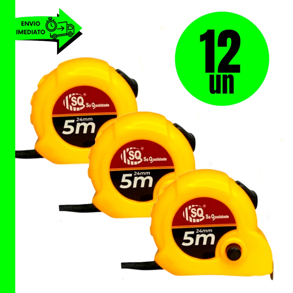 Trena 5 MTS x 24 mm com Kit 12 Uns de Metal c/ Trava p/ Obras