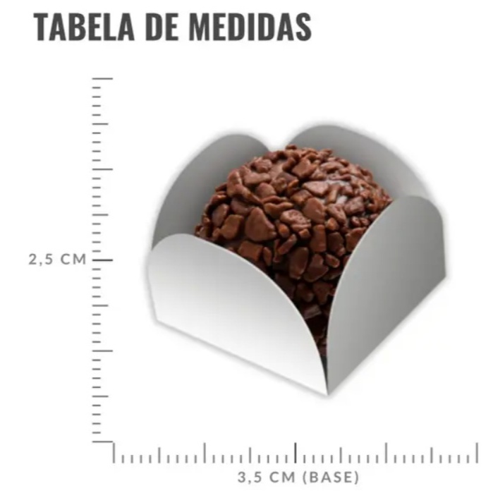 Forminhas 4 Pétalas Doces Finos Regina - Brigadeiro Beijinho Bombom Aniversários Casamento Batizado