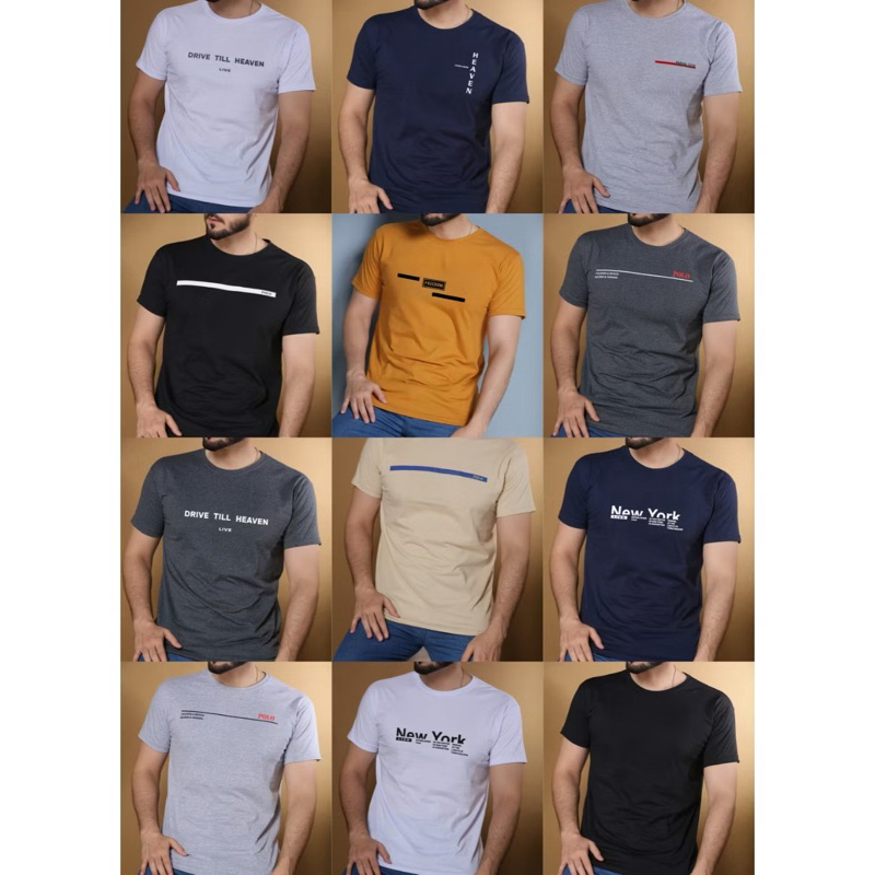 Kit com 5 em oferta especial!  camisetas disponíveis, estampas aleatórias Escolha de 1 a 5 peças.
