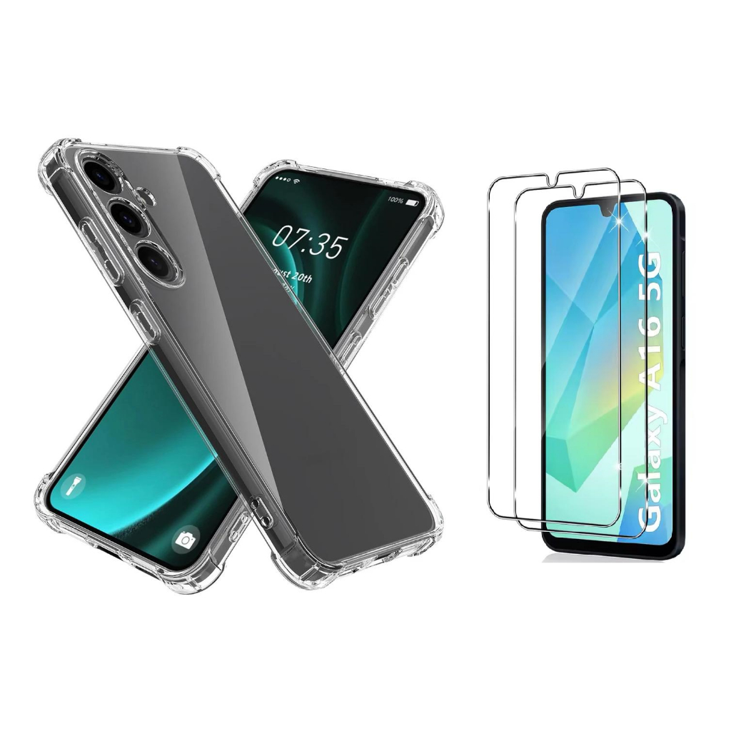 Capinha Tpu Anti Impacto Transparente Para Samsung Galaxy A16 + Película 3d