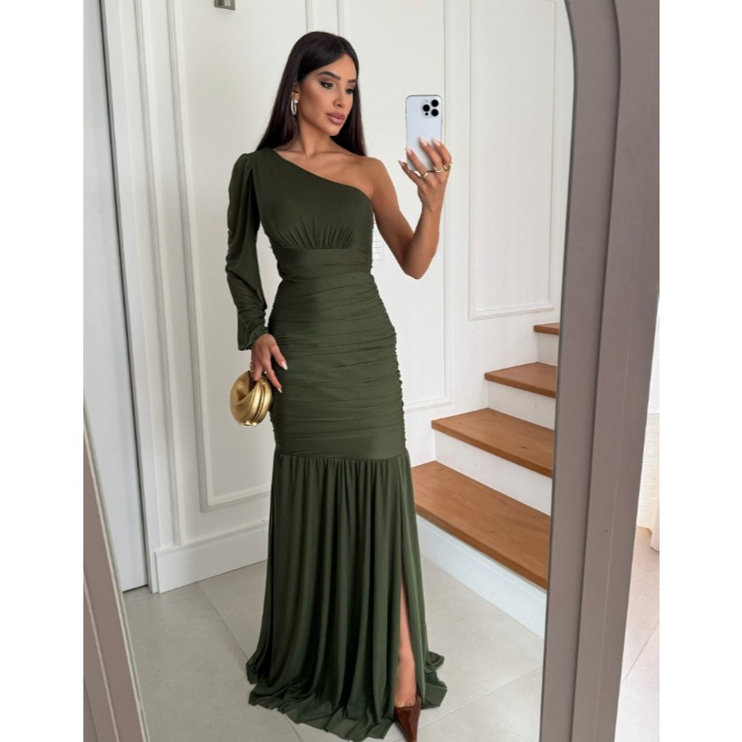 Vestido Festa Verde Escuro - Comprar com Melhor Preço em Vestidos de Casamento