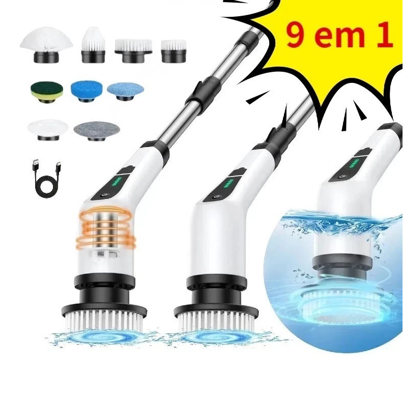 Esfregador Giratório Elétrico Escova Limpeza Elétrica 360 Graus 25W em Oferta na Shopee