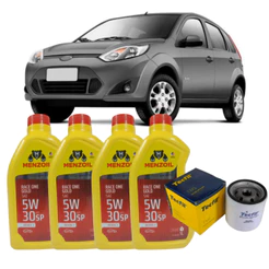 Kit Revisão 5w30 SINTÉTICO MENZOIL +Filtro de Óleo+Etiqueta Revisão Ford Fiesta 1.0 1.6 2004 a 2014