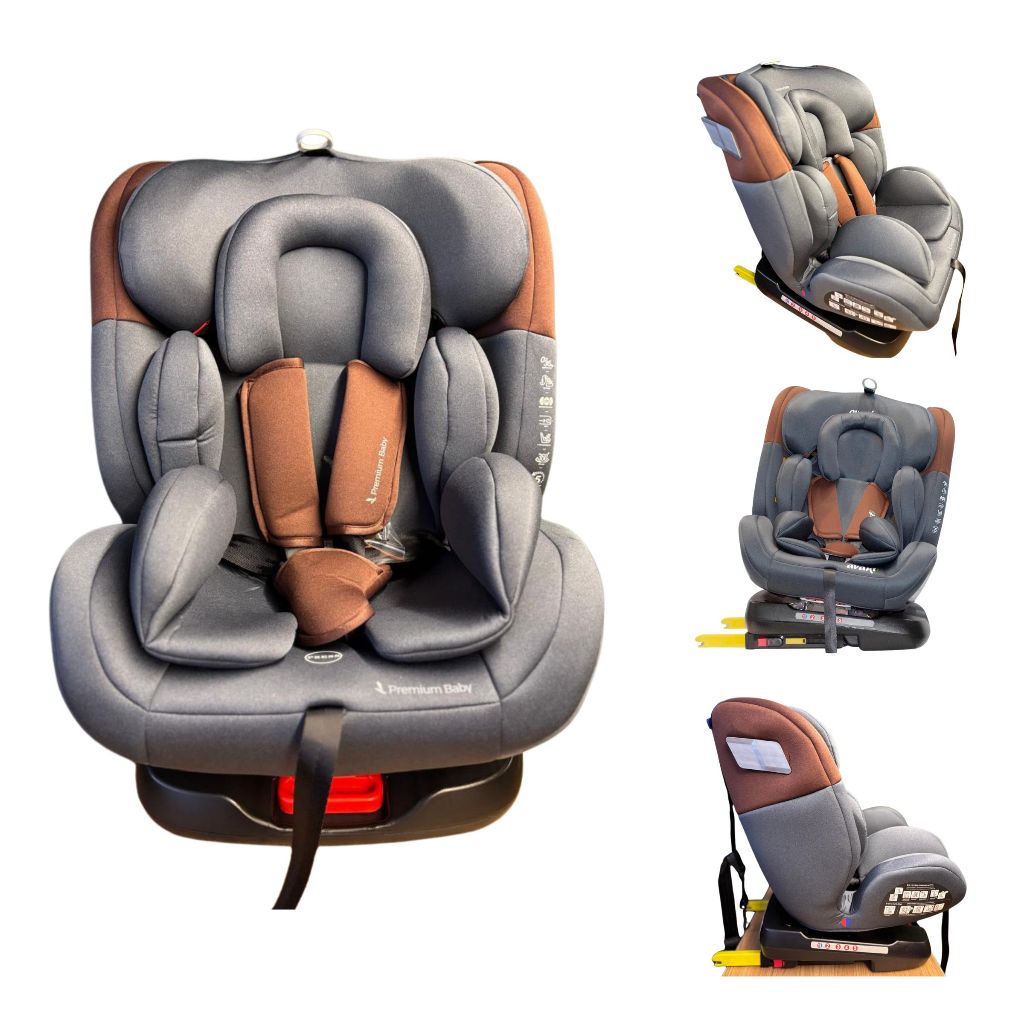 Cadeira Cadeirinha De Carro 360 Para Bebê 0-36kg Isofix Marrom Prime - Cresce com o Bebe Prime 360