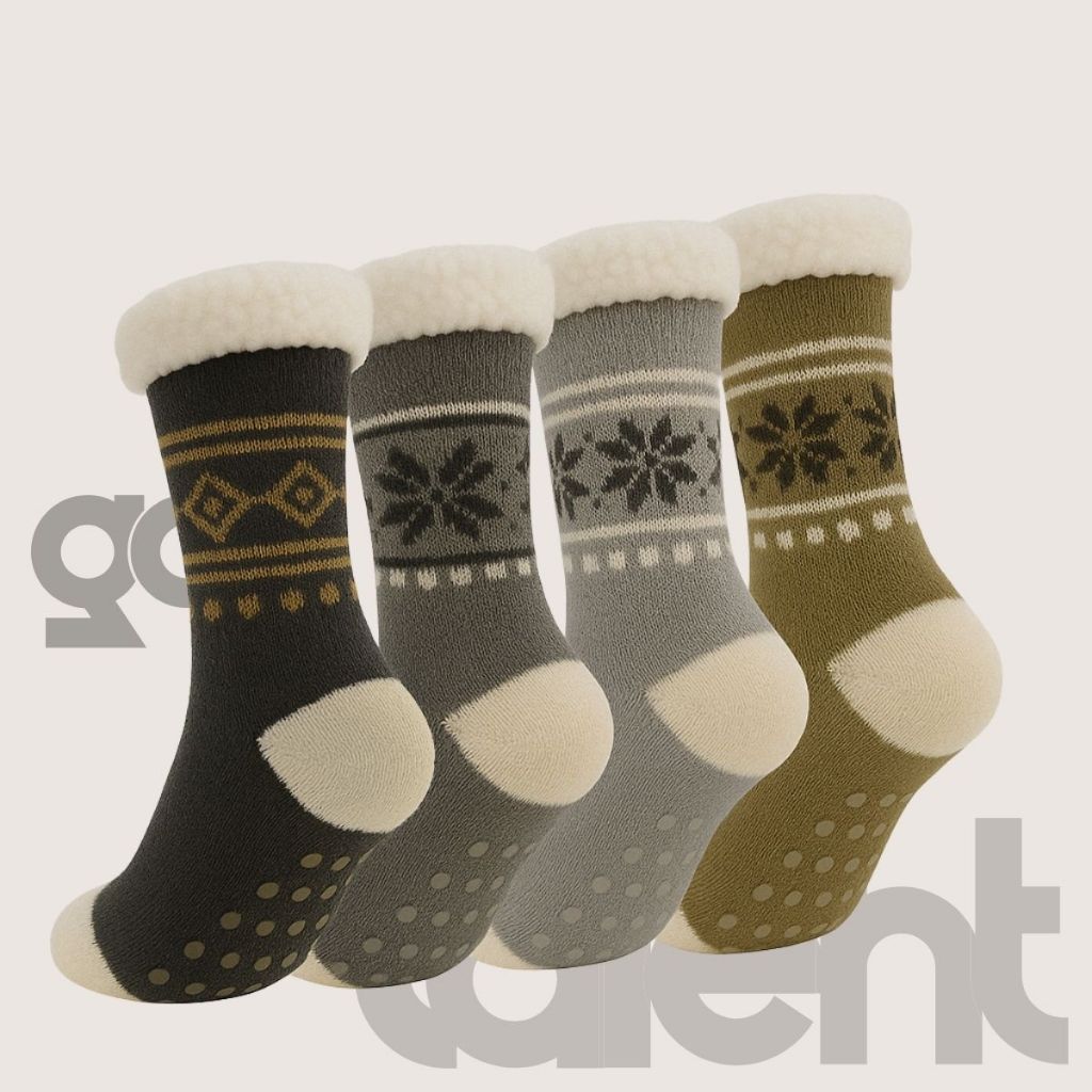 Kit 3 Pares Meia Forrada Lã Carneiro Inverno Frio Masculino Feminino Unissex