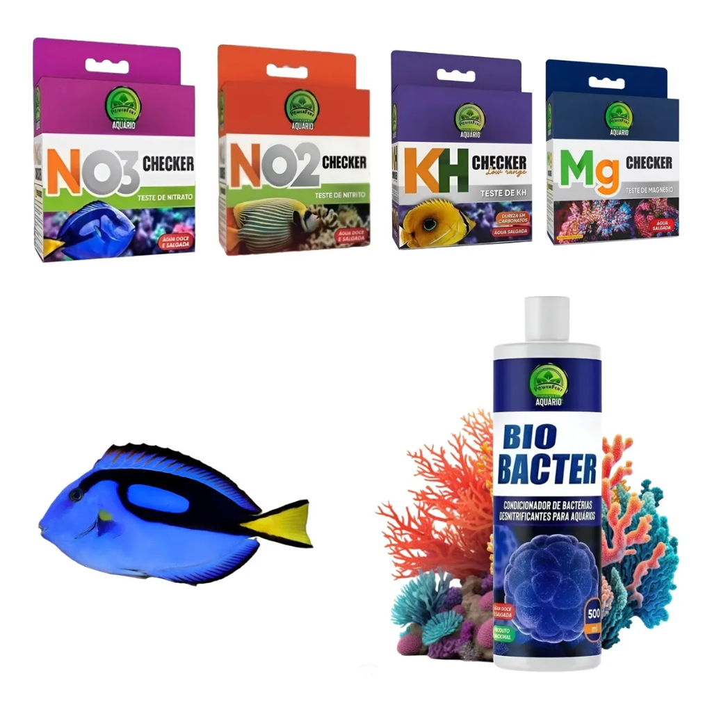 Power Fert Biobacter 500ml Teste Condicionador Agua Biobacter Testes No2 No3 Mg Nitrito Nitrato Kh Magnésio Power Fert