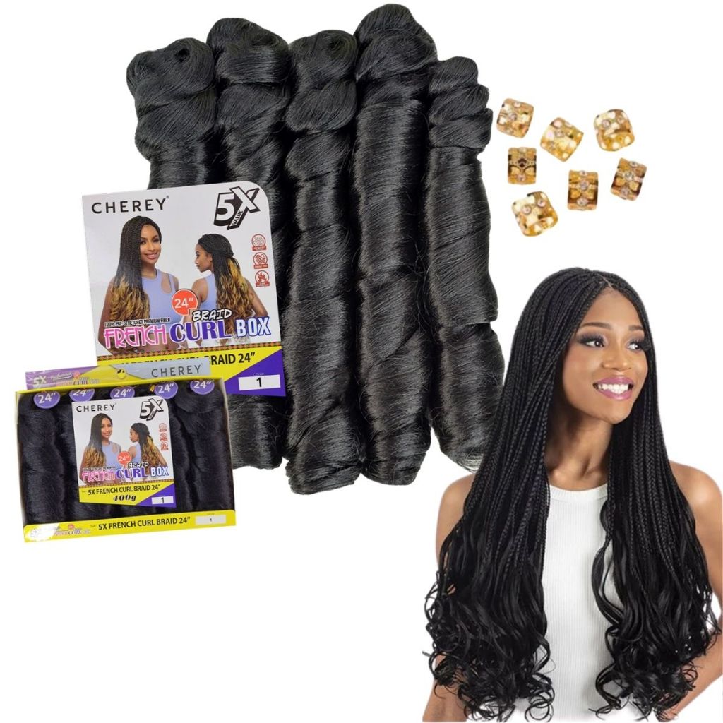 Cabelo Jumbo Liso French Curl Ondulado 400gr 60cm Crochet