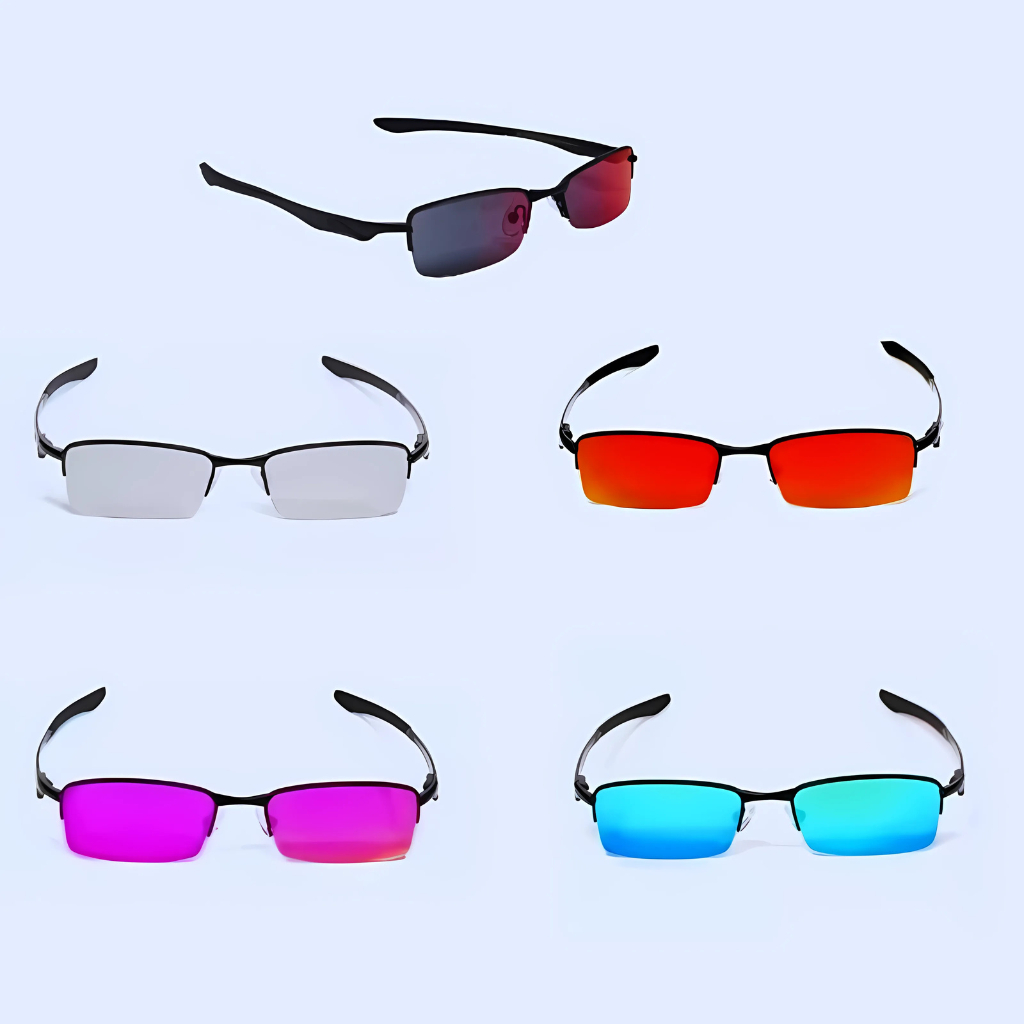 Óculos de Sol Lupa do Vilão Espelhada sem moldura Proteção UV