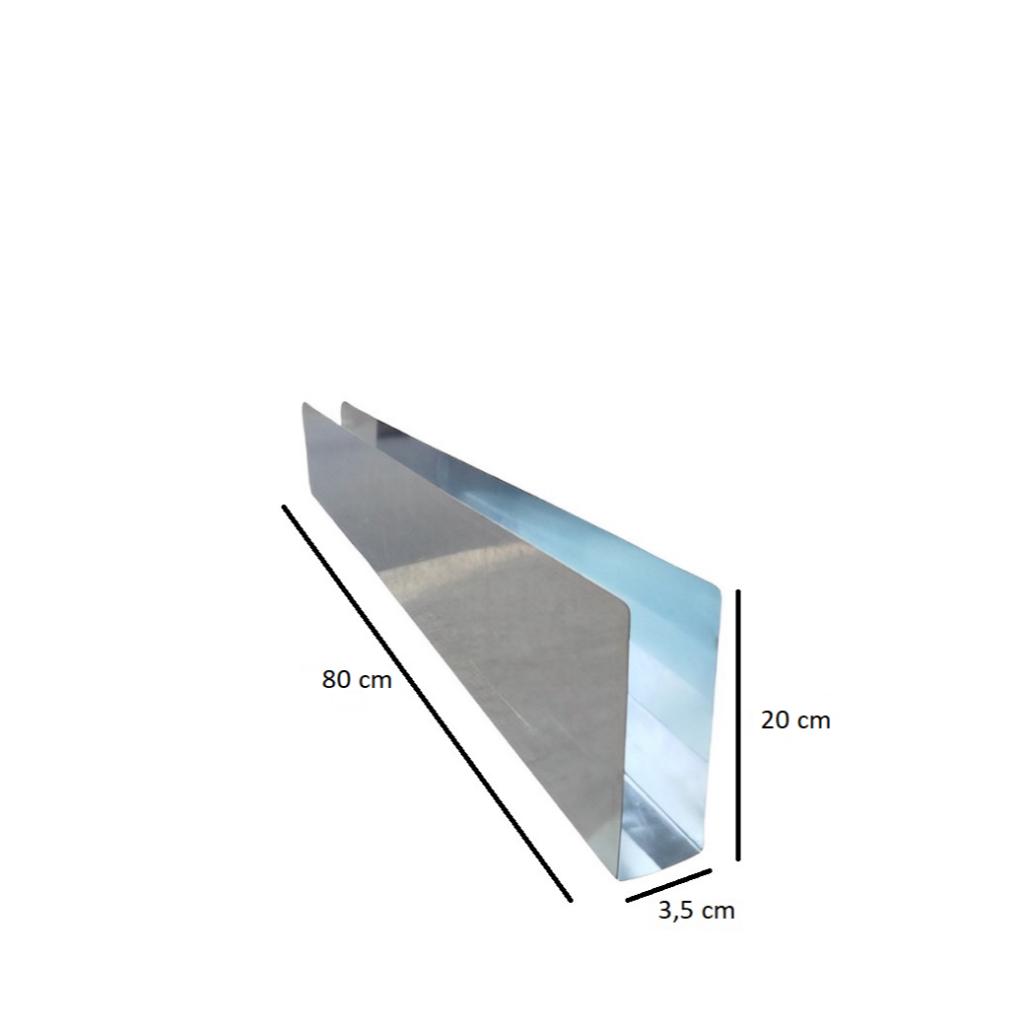 Proteção Salva Porta Contra Umidade Galvanizado 80x20x3,5 cm