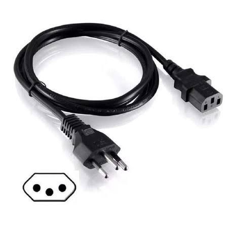Cabo de Força Tripolar P/ Fonte Pc Monitor Bivolt 10A - 1.5M /  2M / 3M /5M