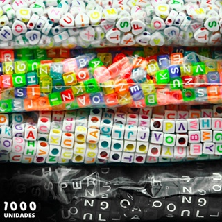 Kit 1000 Miçangas de Letras – Para Pulseiras, Personalizações e Artesanato Diversas Cores - SHEFA em Oferta na Shopee