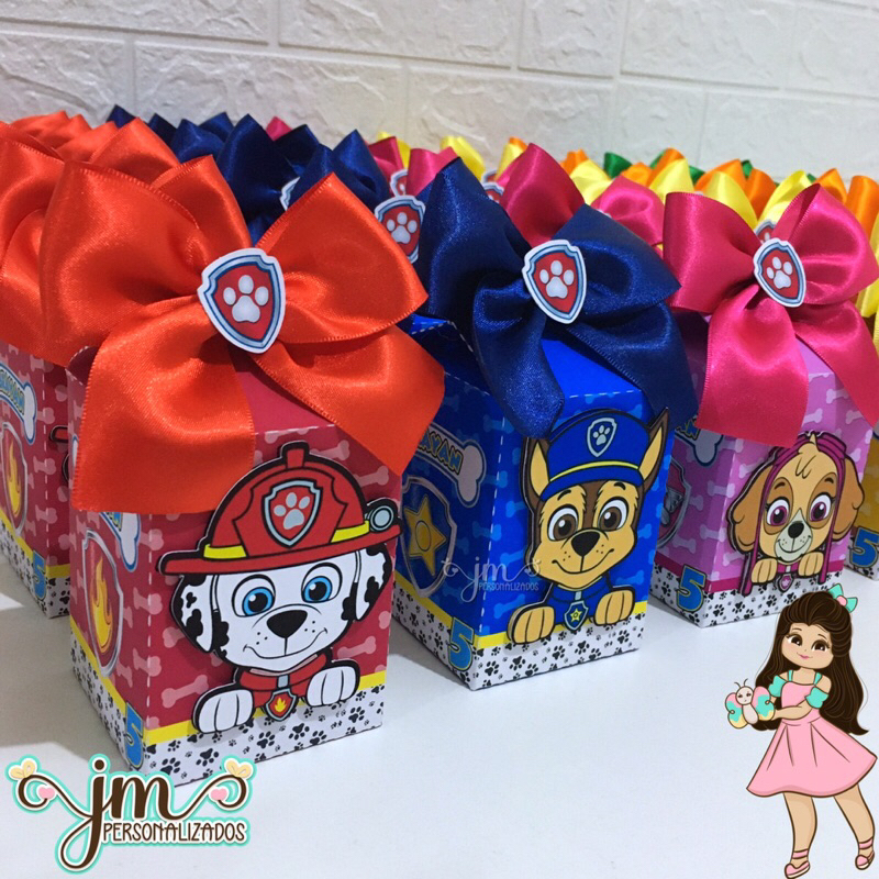 Caixa Milk - Tema: Patrulha Canina | Pegue e Monte | Lembrancinhas | Festa infantil | Aniversário | Personalizados