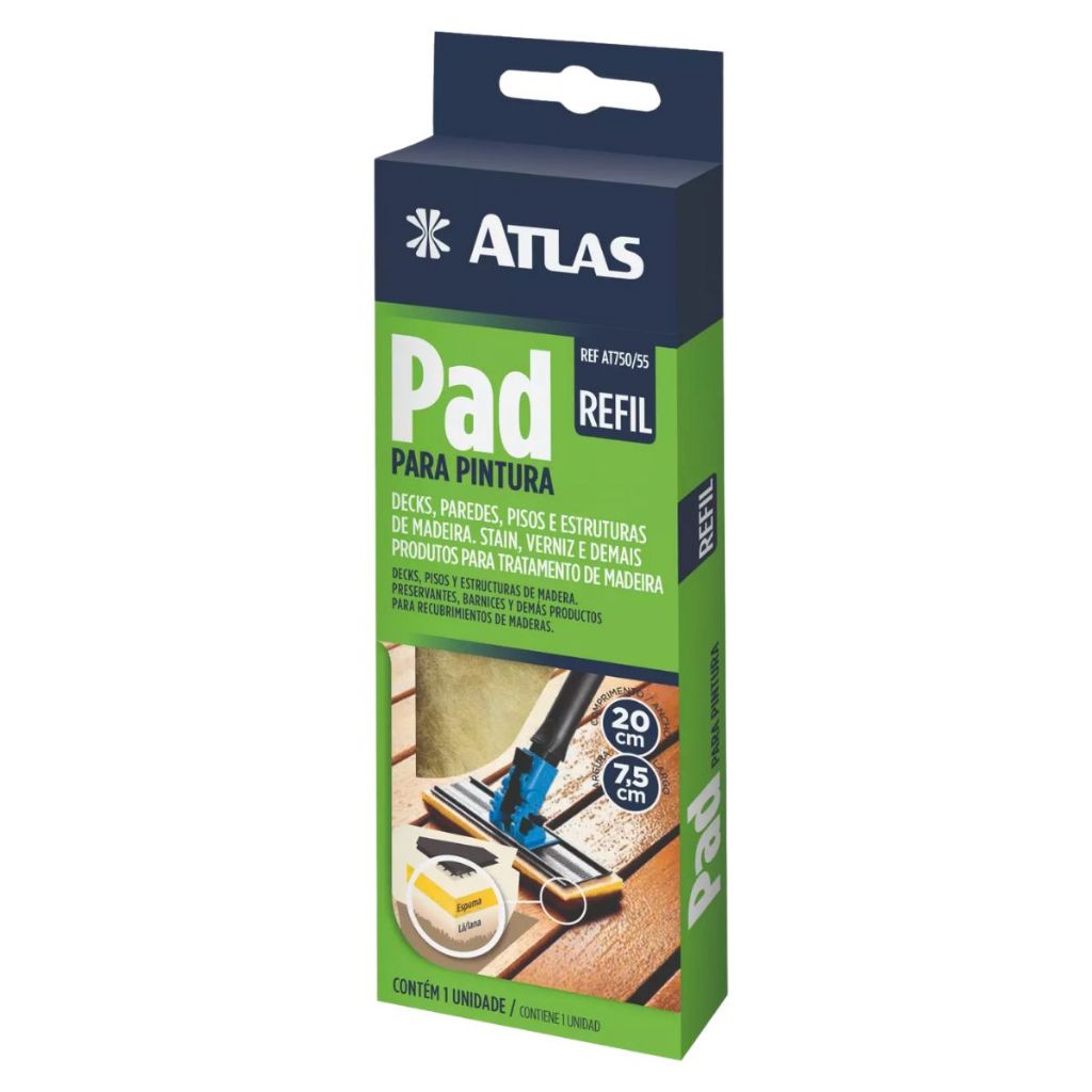 REFIL P PAD DE VERNIZ AT75055 200x75mm - ATLAS