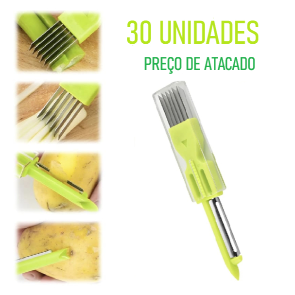 30 Descascador e Fatiador de Legumes Multifuncional - Atacado -  Lembrança Para Chá de Panela ou Chá de Casa Nova