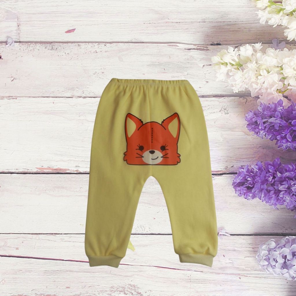 Kit 3 Mijão Calça Bebê Suedine 100% Algodão. Culote Sem Pé Estampa no Bumbum. Menino ou Menina.