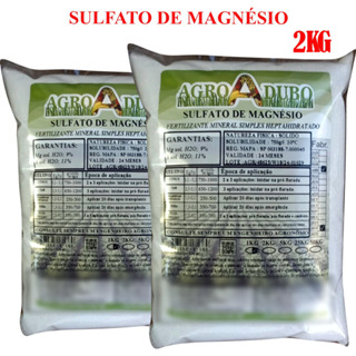 Fertilizante Sulfato De Magnésio 2kg Adubo Ferti Hidroponia em Oferta na Shopee