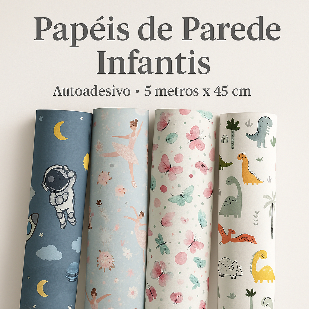 Papel De Parede 3d infantil Autocolante para Decoração de Quarto 5M x 45cm em Oferta na Shopee