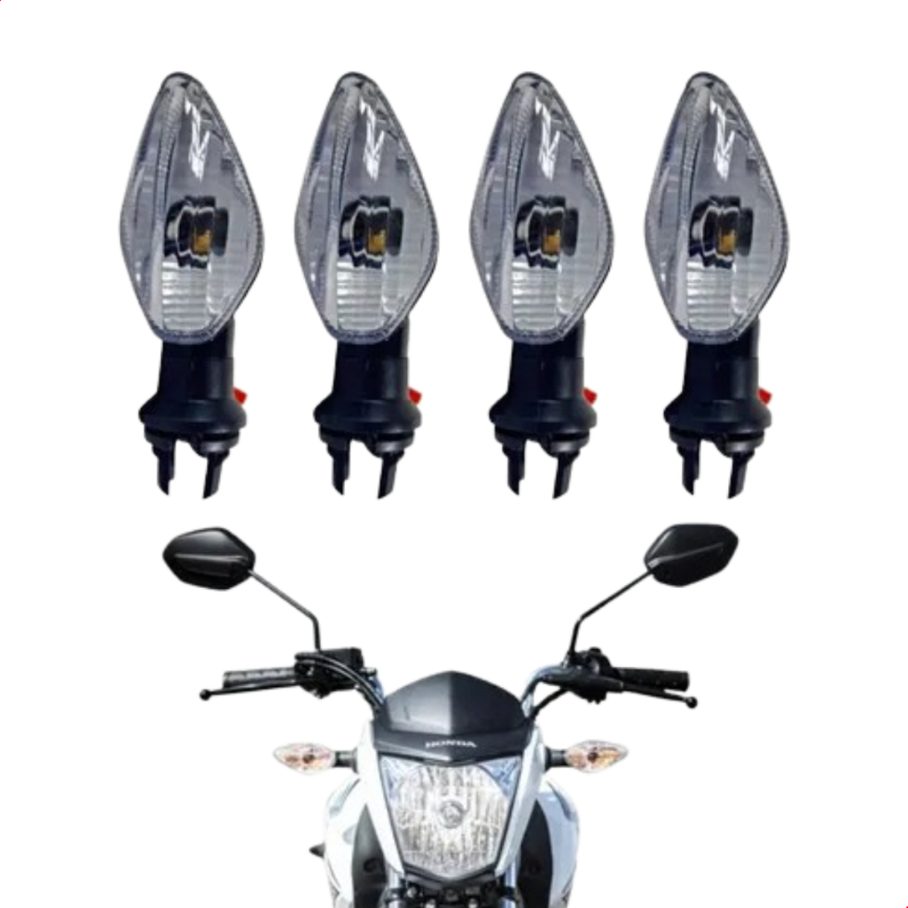 Pisca Seta Moto Para Nova Titan 2014 Cristal 4 Unidades em Oferta na Shopee