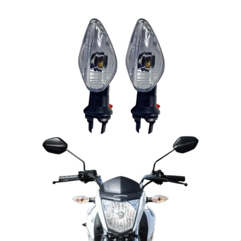 Pisca Seta Moto Para Nova Titan 2014 Cristal Par