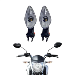 Pisca Seta Moto Para Nova Titan 2014 Cristal Par