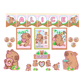 Kit festa Capivara, kit só um bolinho, decoração festa infantil Capivara em Oferta na Shopee