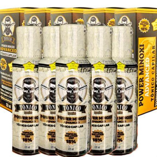 Kit 5 Tonico PowerMinox Barba e Cabelo 120ml em Oferta na Shopee
