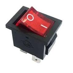 Chave Gangorra Kcd1-104 4polos Vermelho C/10pçs Tozz