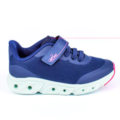 Tênis Infantil K360 Menina Energy Impulso Azul Marinho e Pink Antiderrapante Antiodor Escolar Leve