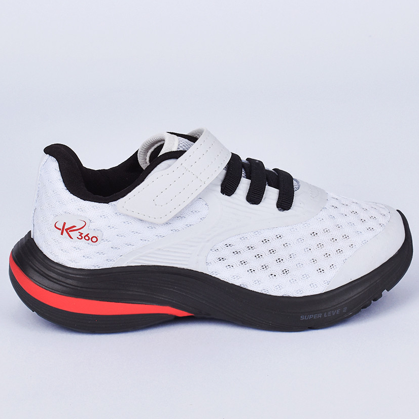 Tênis Infantil Menino Kidy K-360 Super Leve 2 Esportivo Branco Moderno Confortável Antiderrapante