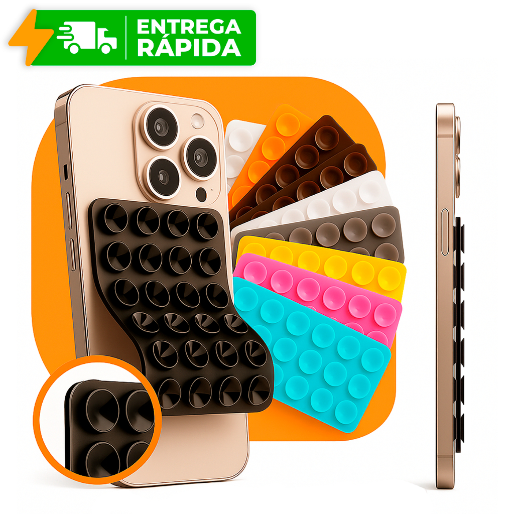 Suporte De Silicone Com Ventosa Para Celular Duplas Ventosas em Oferta na Shopee