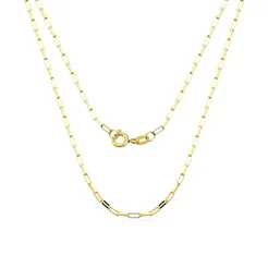 Corrente Masculina de Ouro 18k Elos Quadrados com 3mm