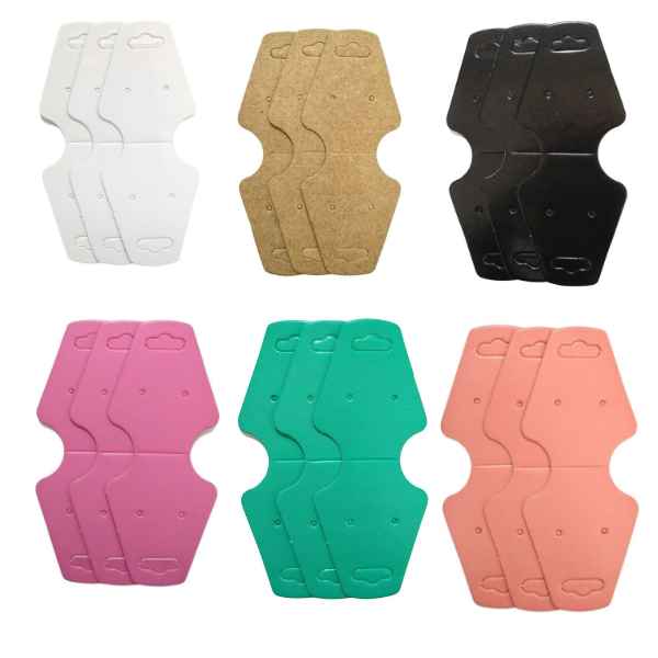 100 Unidades Tag para Pulseira e Brinco Gravatinha Várias Cores em Oferta na Shopee