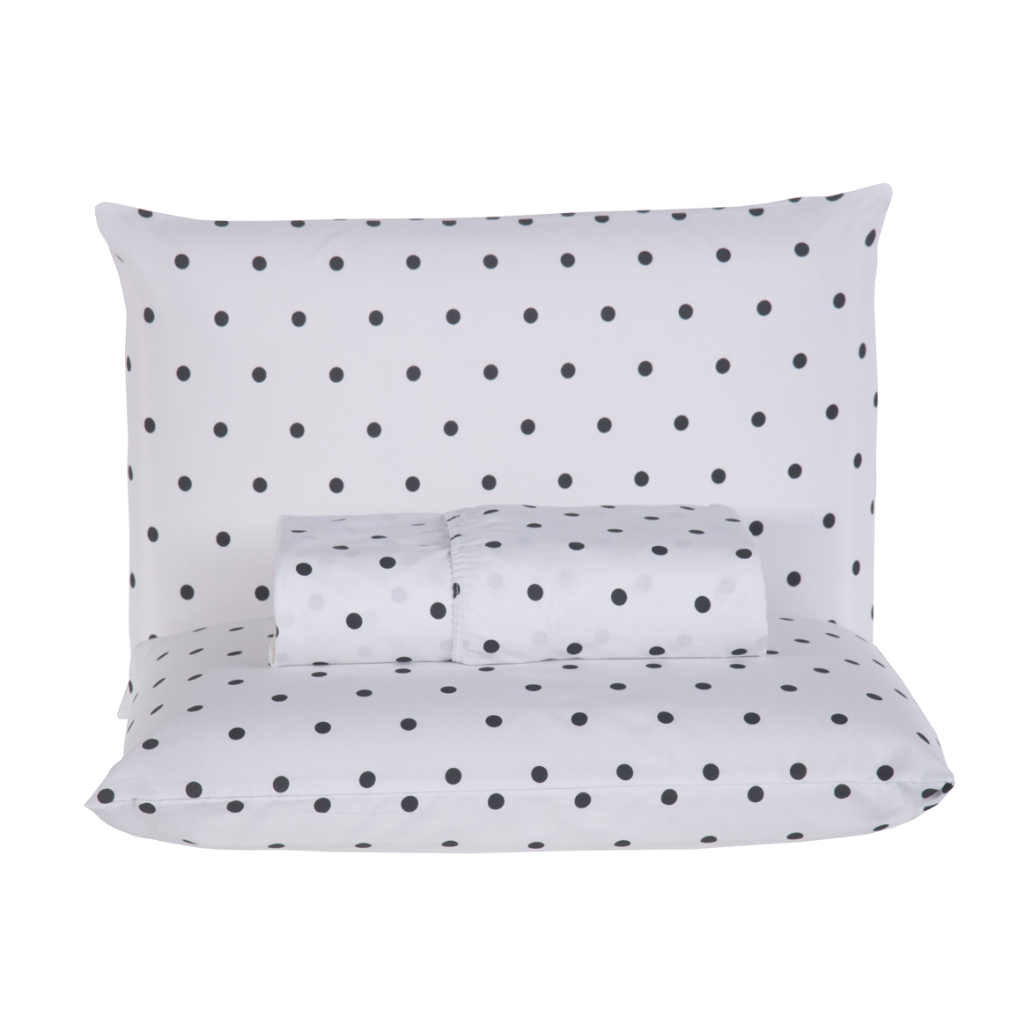 Jogo De Lençol Casal Padrão 03 Peças Algodão Cor Poá Branco em Oferta na Shopee