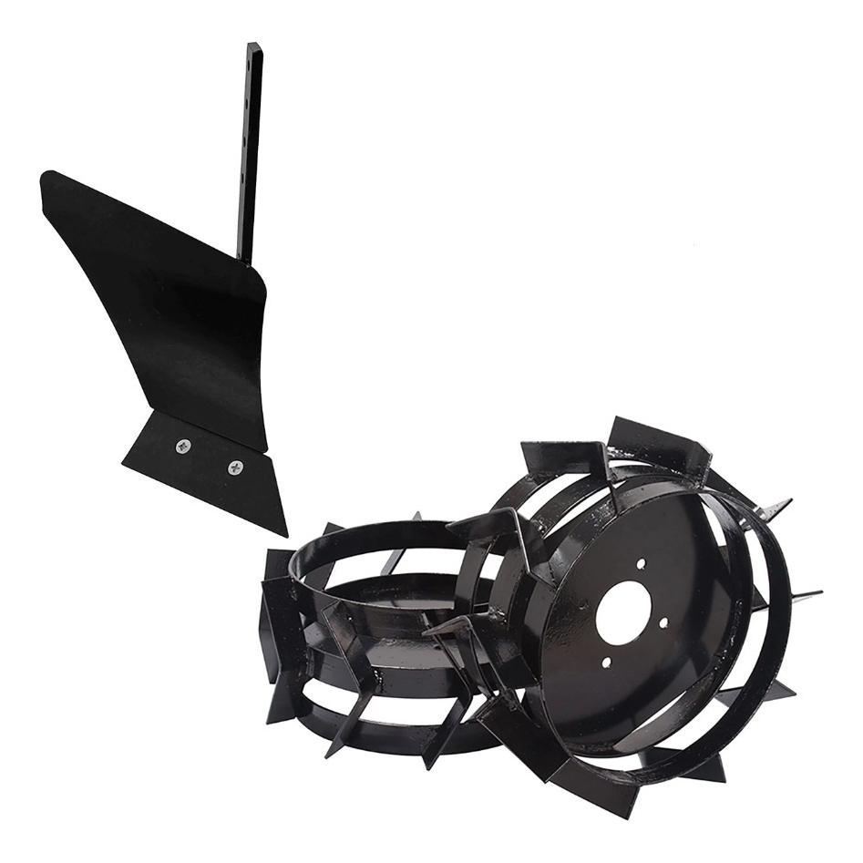 Kit Par De Rodas De Ferro E Arado Aiveca Para Motocultivador
